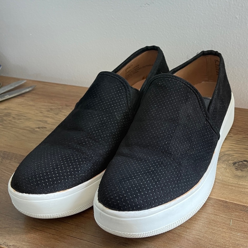 Steve Madden Gracy Slip On Sneaker Shoes Black Women 7